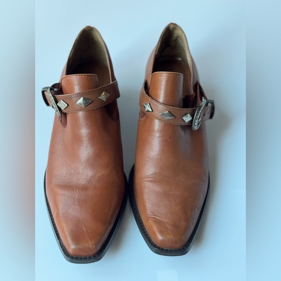 Dingo Western Leather Buckle Heeled Shoes – Brown, Size 9M (Made in Brazil) - Picture 2 of 9